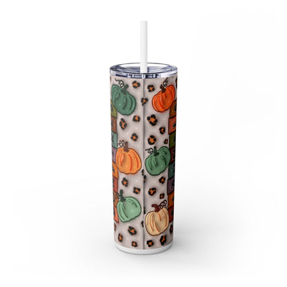 3D Inflated Fall Season - SleekSip Skinny 20oz Tumbler with Straw