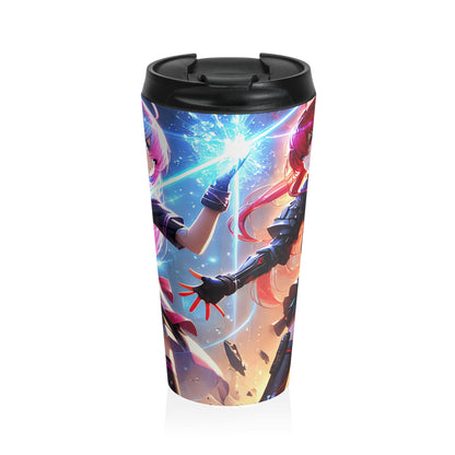 Anime Warrior Princess Stainless Steel Travel Mug – 15oz