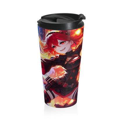 Galactic Samurai Princess Stainless Steel Travel Mug – 15oz