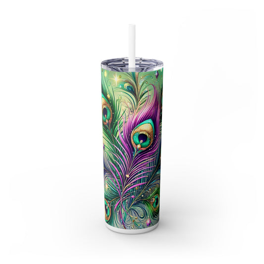 Peacock - SleekSip Skinny 20oz Tumbler with Straw