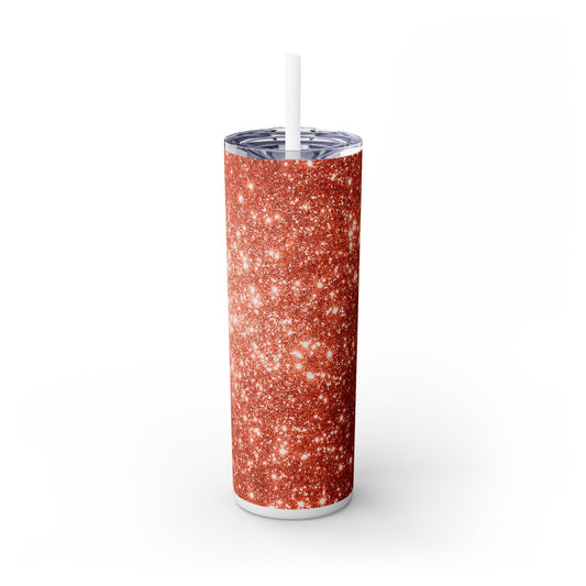 Brown Sparkles - SleekSip Skinny 20oz Tumbler with Straw