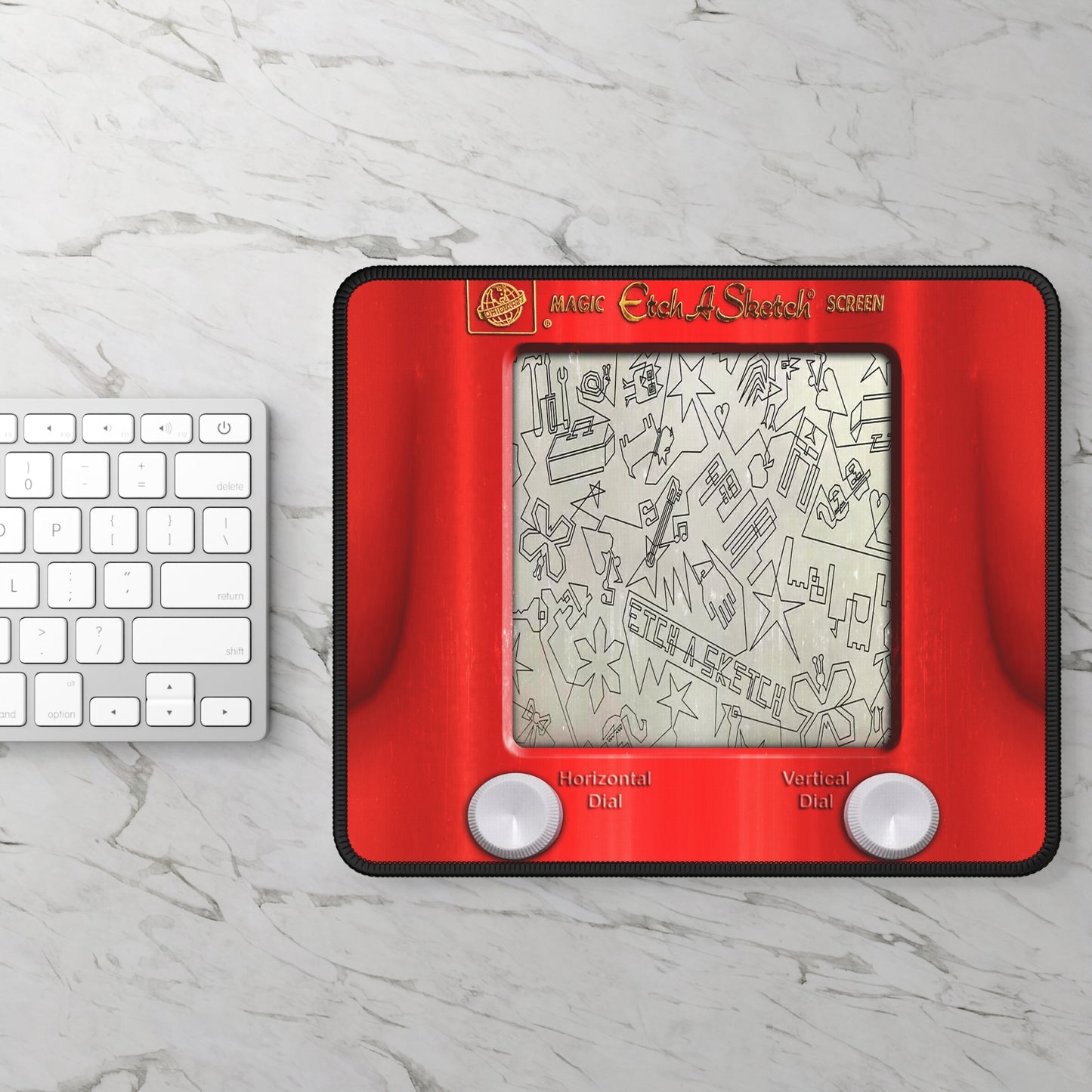 Etch-A-Sketch Mousepad - Retro Creativity for Your Desk