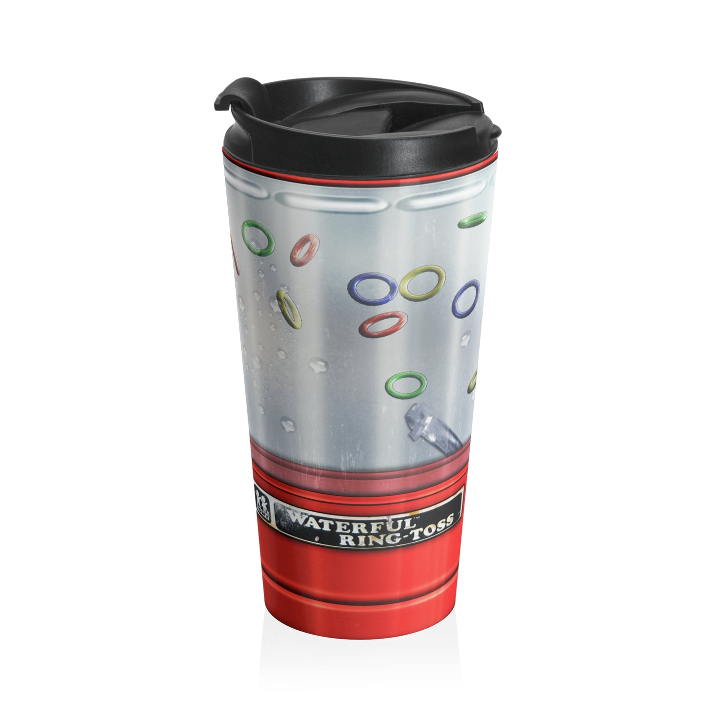 Waterful Ring Toss Stainless Steel Travel Mug – 15oz