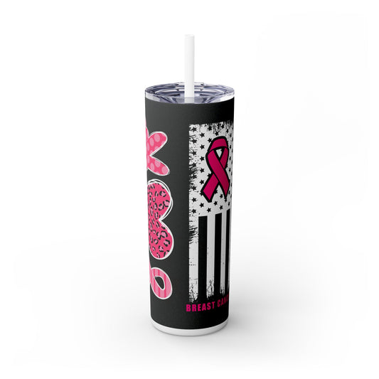 Peace Love Cure Cancer - SleekSip Skinny 20oz Tumbler with Straw