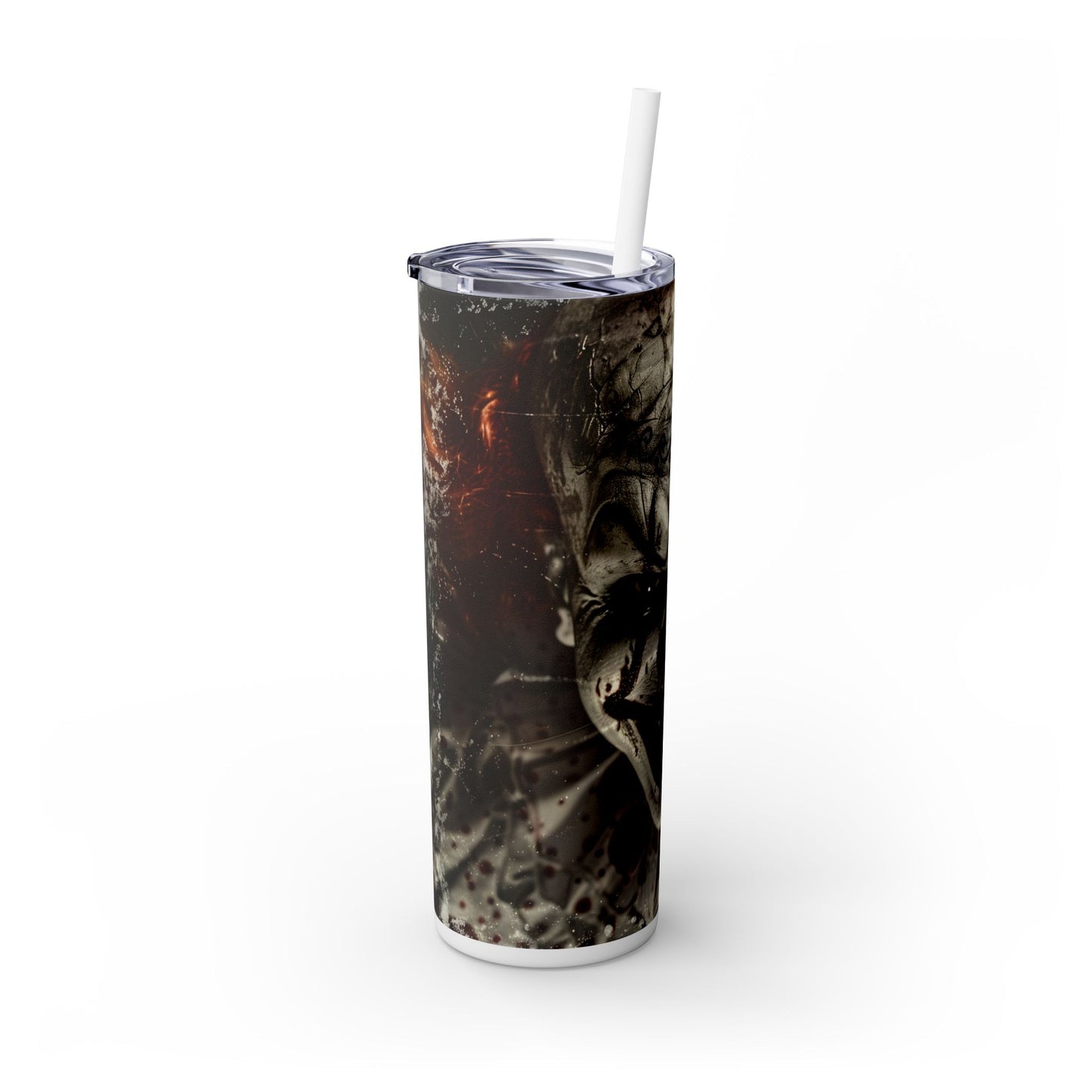 Scary Halloween Clown - SleekSip Skinny 20oz Tumbler with Straw