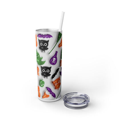 3D Inflated Halloween - SleekSip Skinny 20oz Tumbler with Straw