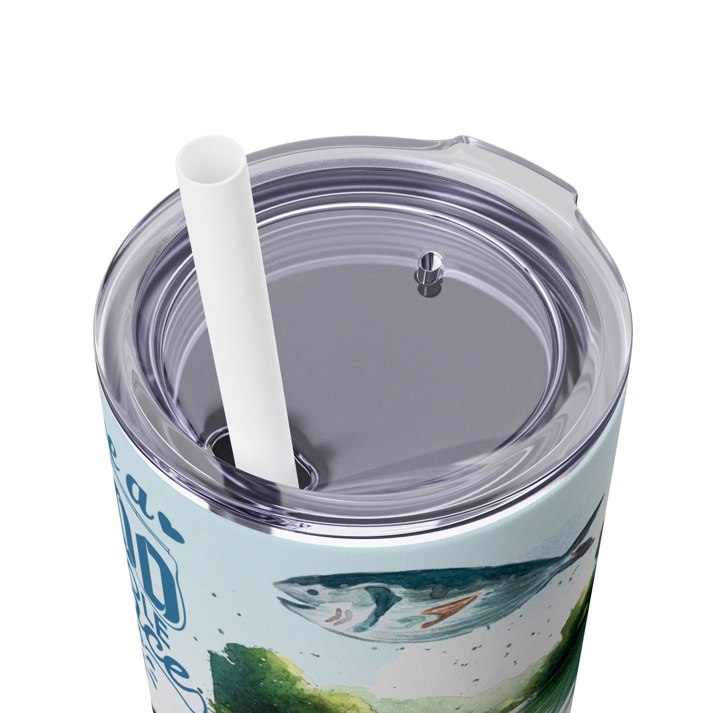 Fishing Life - SleekSip Skinny 20oz Tumbler with Straw