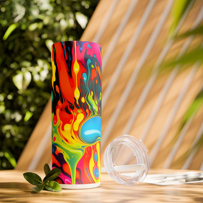 Graffiti - SleekSip Skinny 20oz Tumbler with Straw