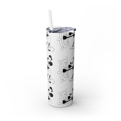 Steamboat Mickey Mouse - SleekSip Skinny 20oz Tumbler with Straw