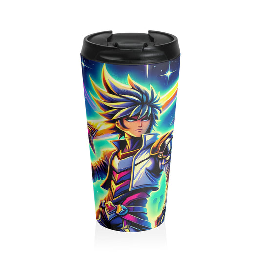 Galactic Anime Hero Stainless Steel Travel Mug – 15oz