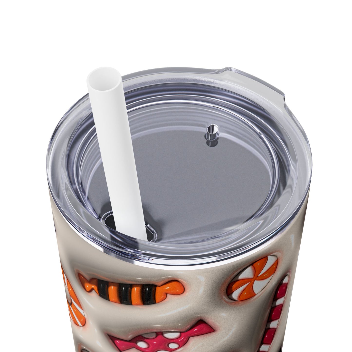 3D Inflated Candy Halloween - SleekSip Skinny 20oz Tumbler with Straw