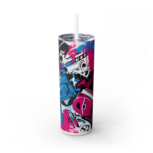 Graffiti - SleekSip Skinny 20oz Tumbler with Straw