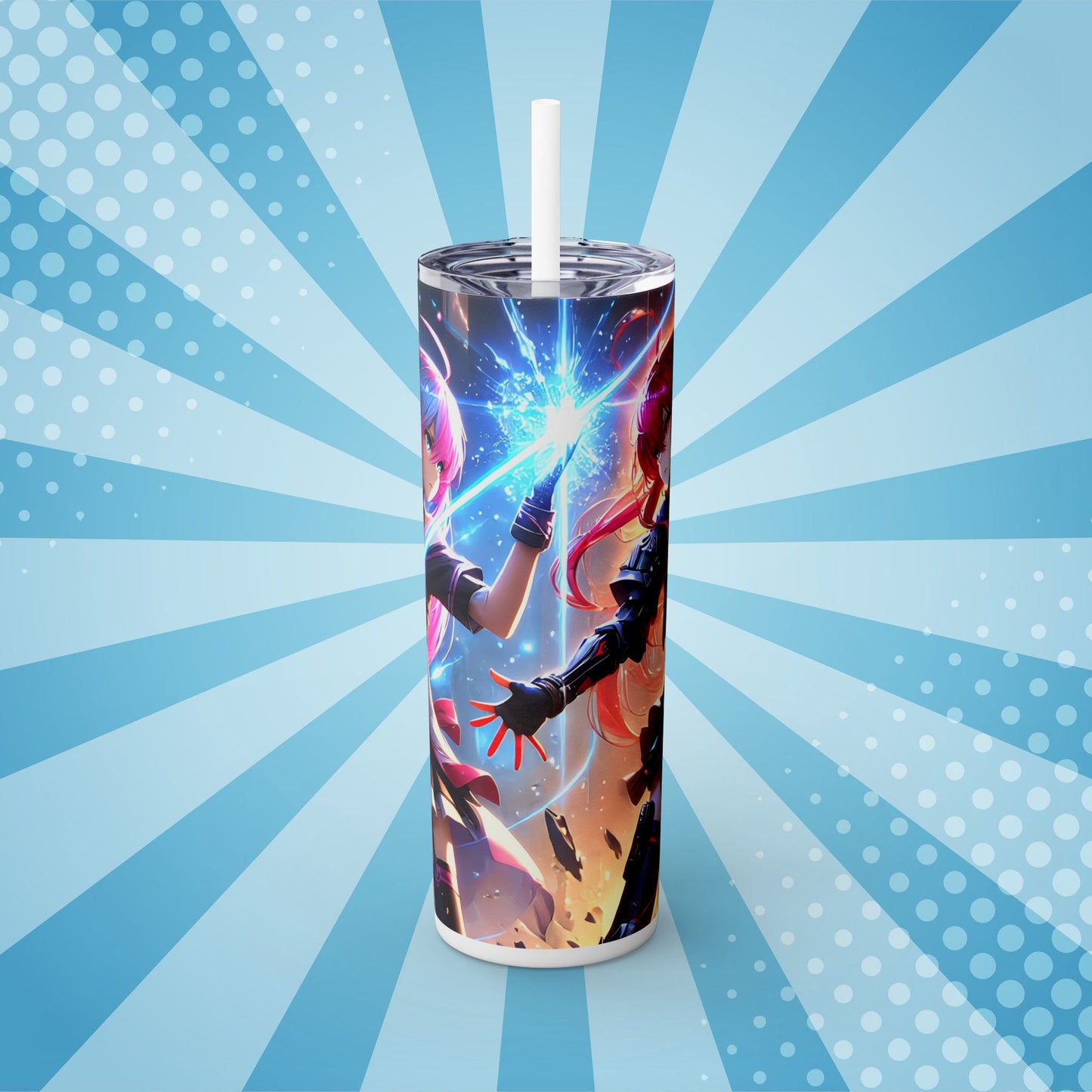 Galactic Anime Hero Skinny Tumbler – 20oz