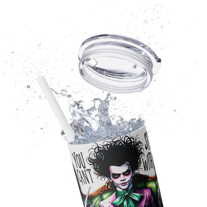 You Can’t Sit With Us Halloween - SleekSip Skinny 20oz Tumbler with Straw