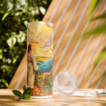 Jesus Sunrise - SleekSip Skinny 20oz Tumbler with Straw