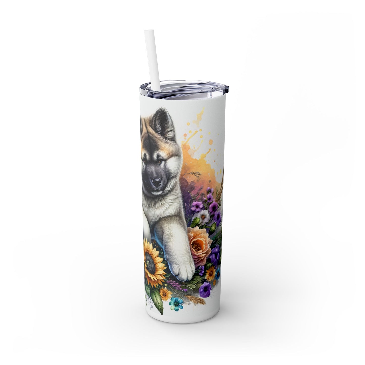 Akita - SleekSip Skinny 20oz Tumbler with Straw