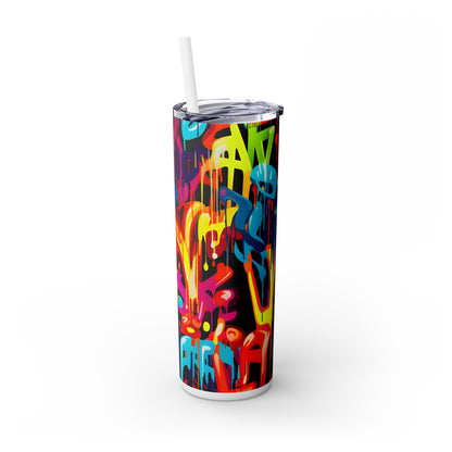 Graffiti - SleekSip Skinny 20oz Tumbler with Straw