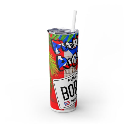 Puerto Rico - SleekSip Skinny 20oz Tumbler with Straw