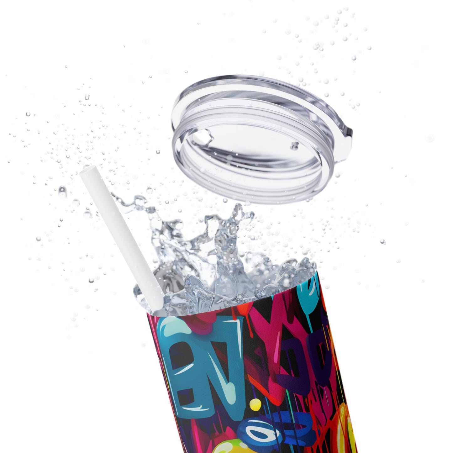 Graffiti - SleekSip Skinny 20oz Tumbler with Straw