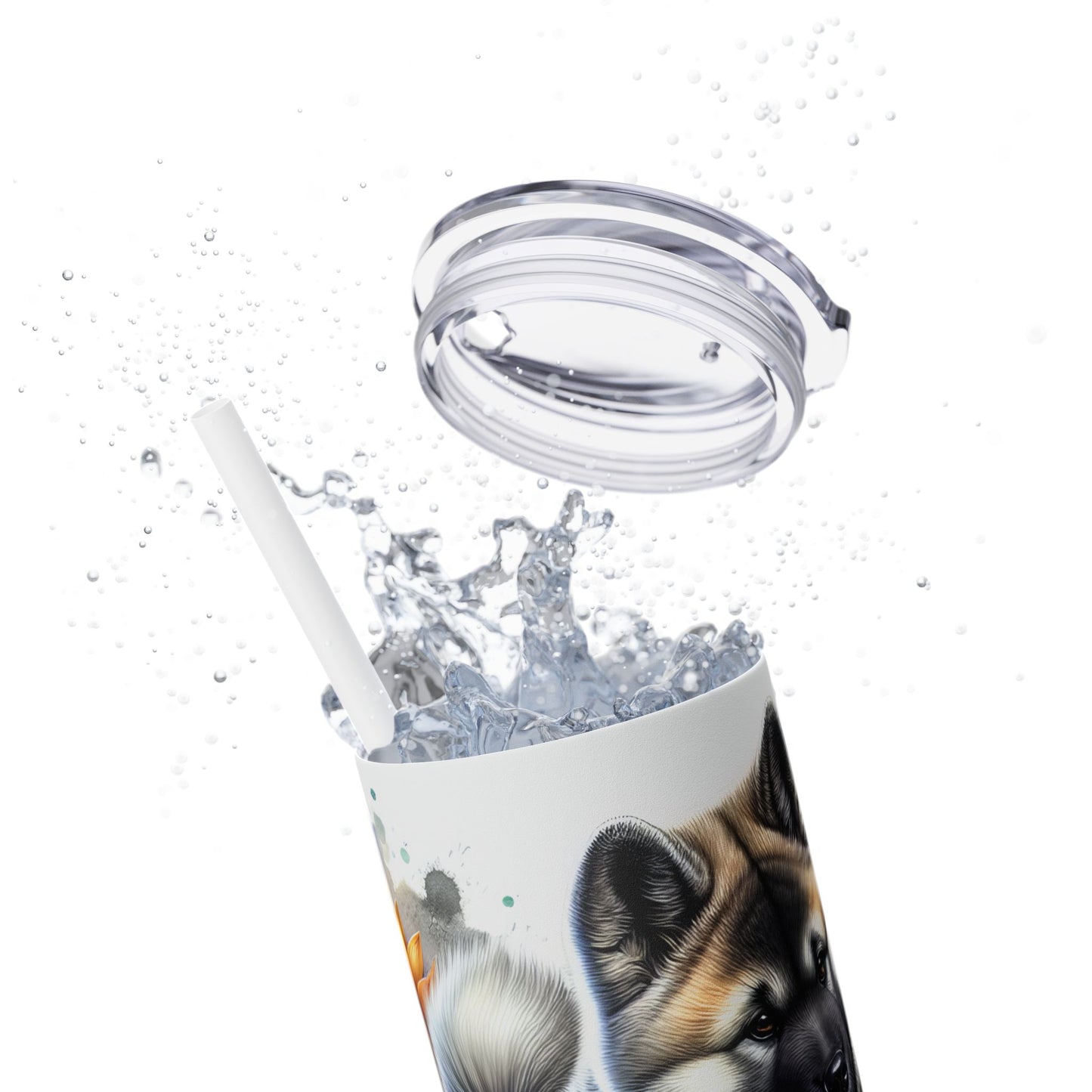 Akita - SleekSip Skinny 20oz Tumbler with Straw