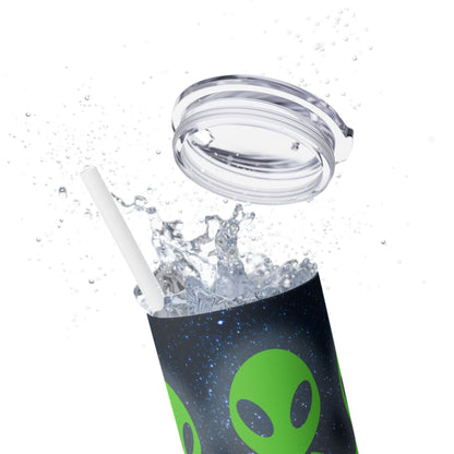 Glowing Alien - SleekSip Skinny 20oz Tumbler with Straw