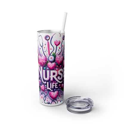 Nurse Life - SleekSip Skinny 20oz Tumbler with Straw