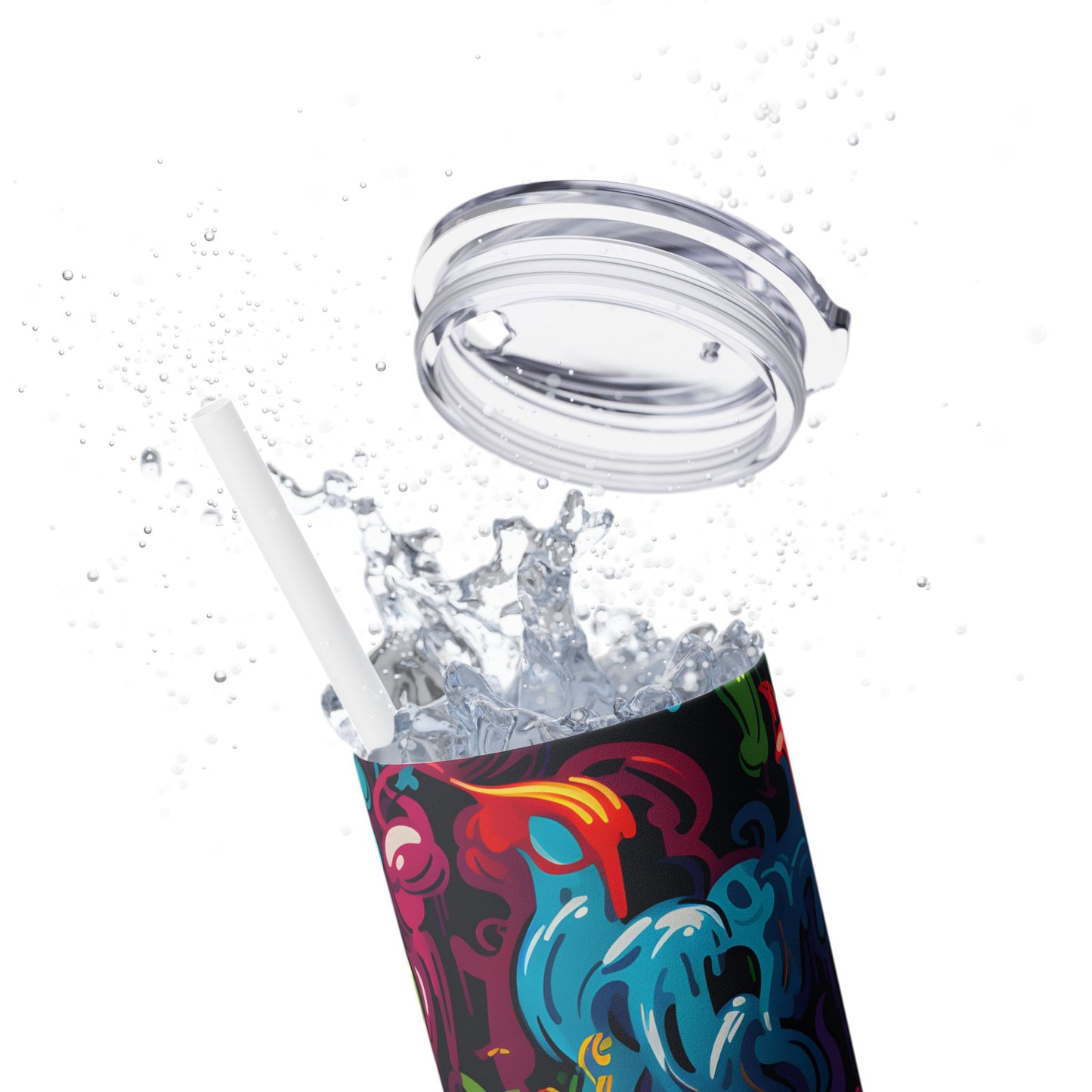 Graffiti - SleekSip Skinny 20oz Tumbler with Straw