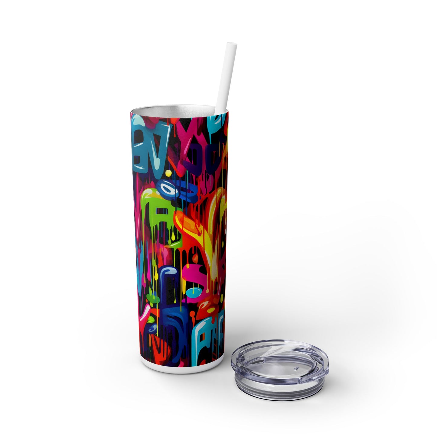 Graffiti - SleekSip Skinny 20oz Tumbler with Straw