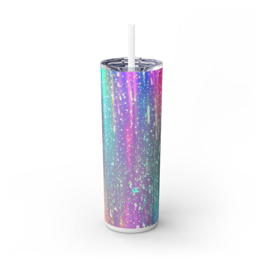 Shimmering Rainbow - SleekSip Skinny 20oz Tumbler with Straw