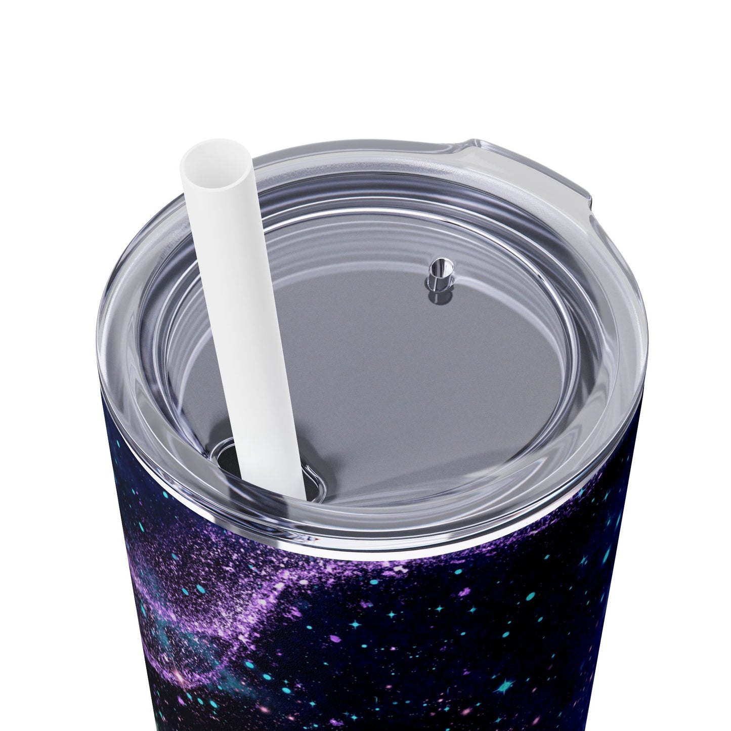 Blue Purple Glitter - SleekSip Skinny 20oz Tumbler with Straw