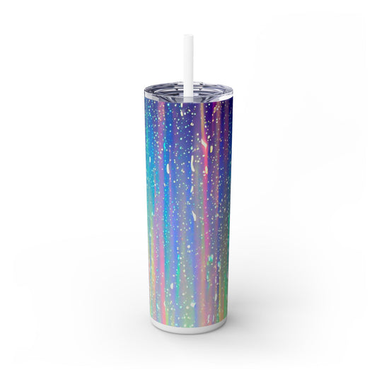 Shimmering Rainbow - SleekSip Skinny 20oz Tumbler with Straw