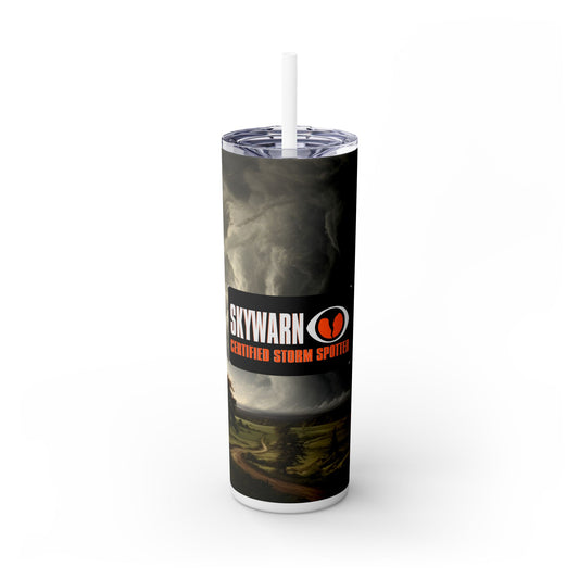 SkyWarn Storm Spotter - SleekSip Skinny 20oz Tumbler with Straw