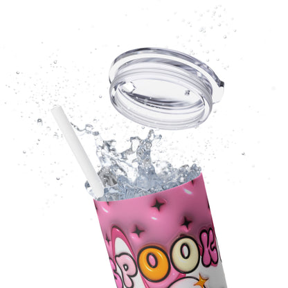 3D Inflated Halloween Ghost - SleekSip Skinny 20oz Tumbler with Straw