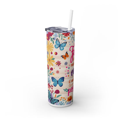 Positive Keep The Faith - SleekSip Skinny 20oz Tumbler with Straw