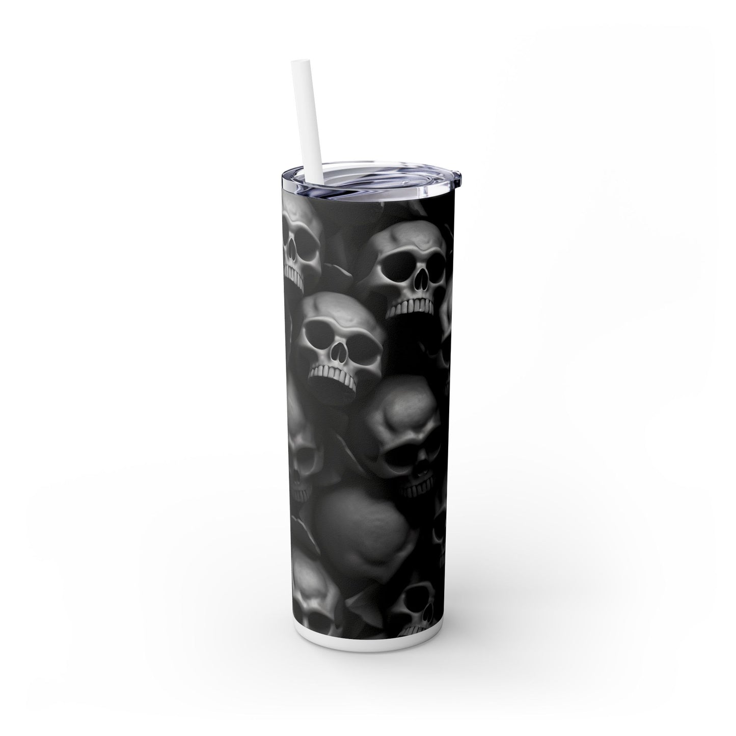 Spooky Skulls - SleekSip Skinny 20oz Tumbler with Straw