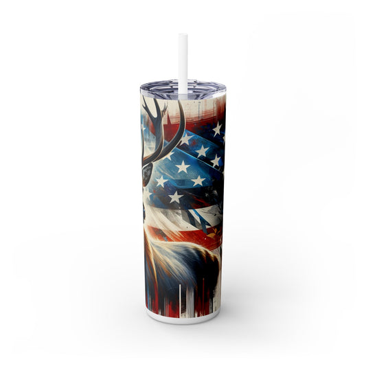 American Deer Hunting - SleekSip Skinny 20oz Tumbler with Straw