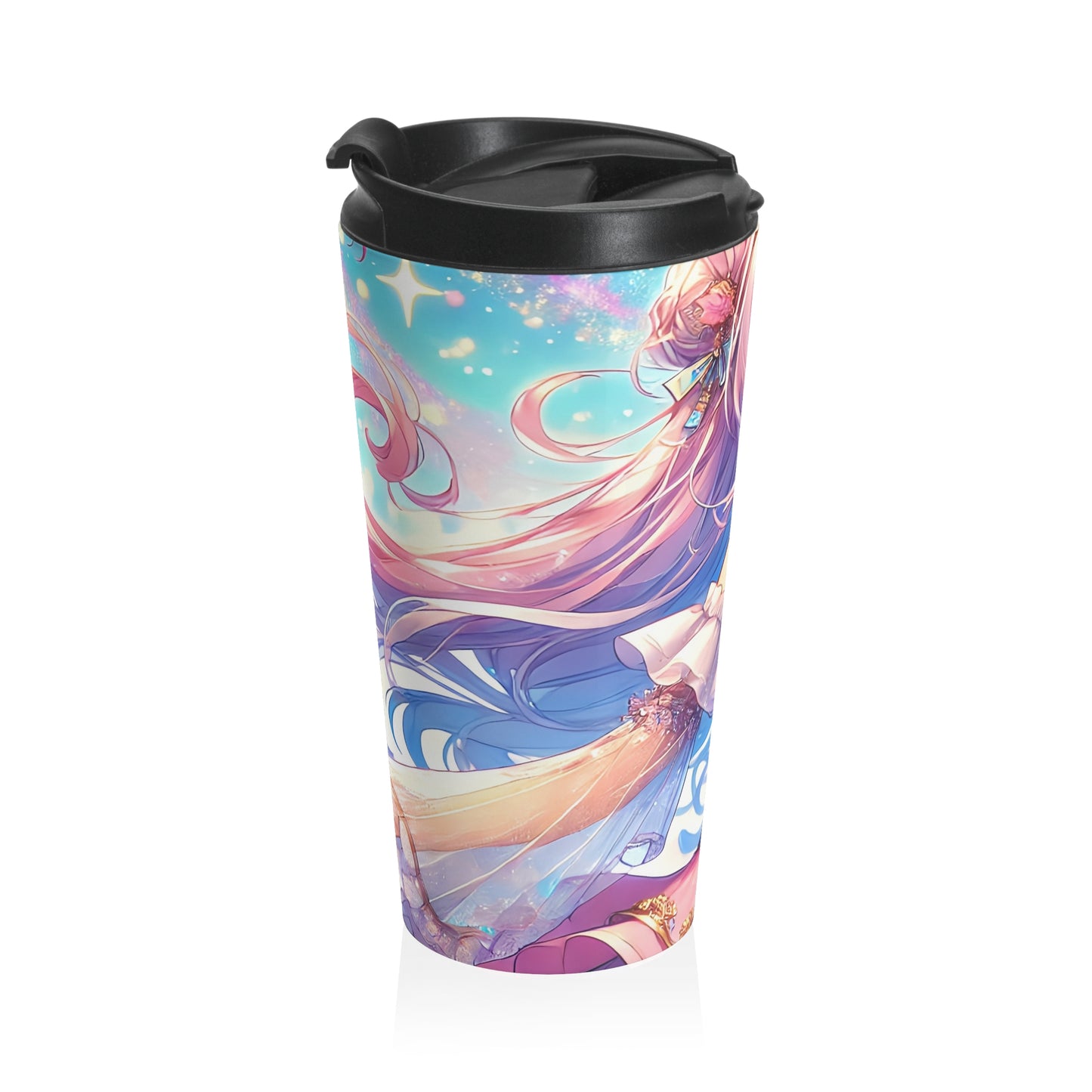 Elegant Fantasy Princess Stainless Steel Travel Mug – 15oz