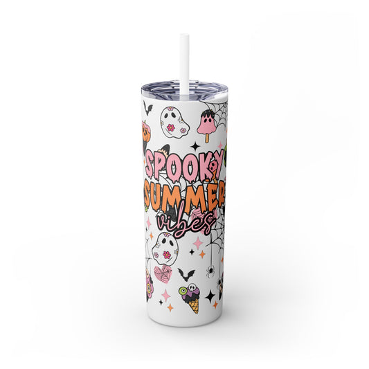 Spooky Summer Vibes - SleekSip Skinny 20oz Tumbler with Straw