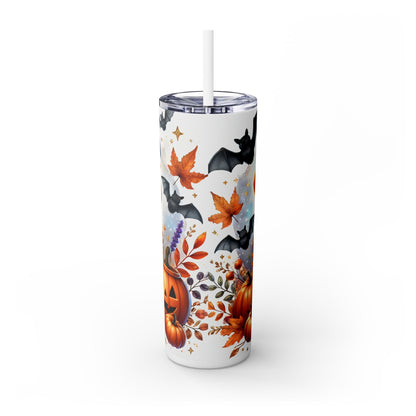 Cute Halloween Cow - SleekSip Skinny 20oz Tumbler with Straw