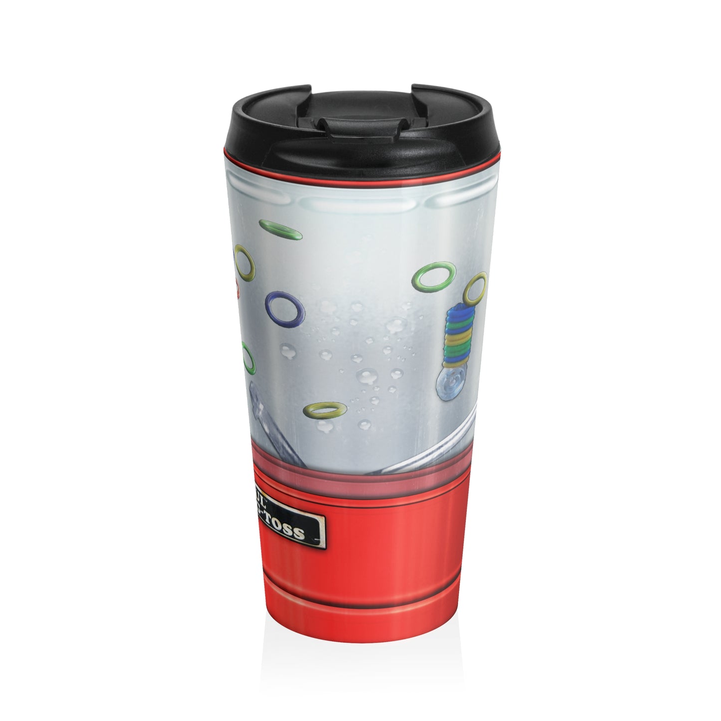 Waterful Ring Toss Stainless Steel Travel Mug – 15oz