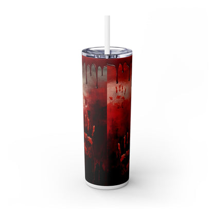 Bloody Red Spooky Vibes - SleekSip Skinny 20oz Tumbler with Straw