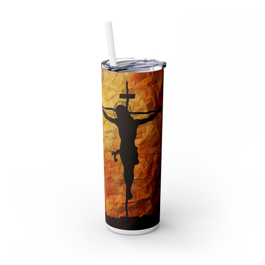 Jesus died for our sins - SleekSip Skinny 20oz Tumbler with Straw