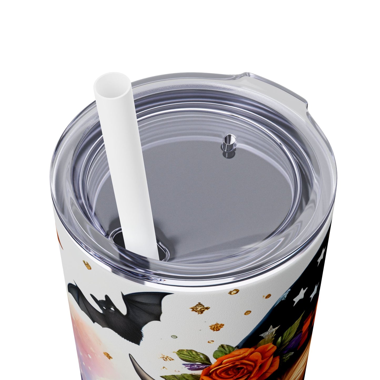 Cute Halloween Cow - SleekSip Skinny 20oz Tumbler with Straw