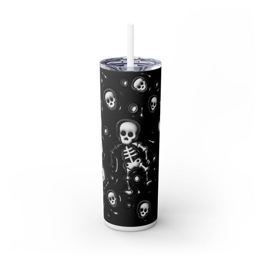 3D Inflated Halloween Bats - SleekSip Skinny 20oz Tumbler with Straw