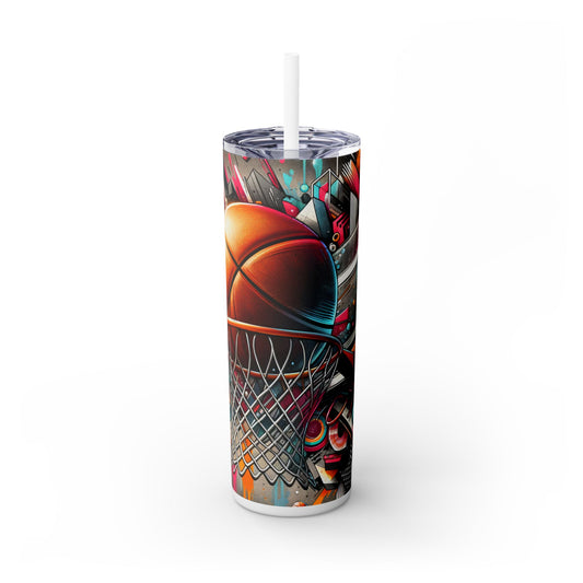 Basketball - SleekSip Skinny 20oz Tumbler with Straw