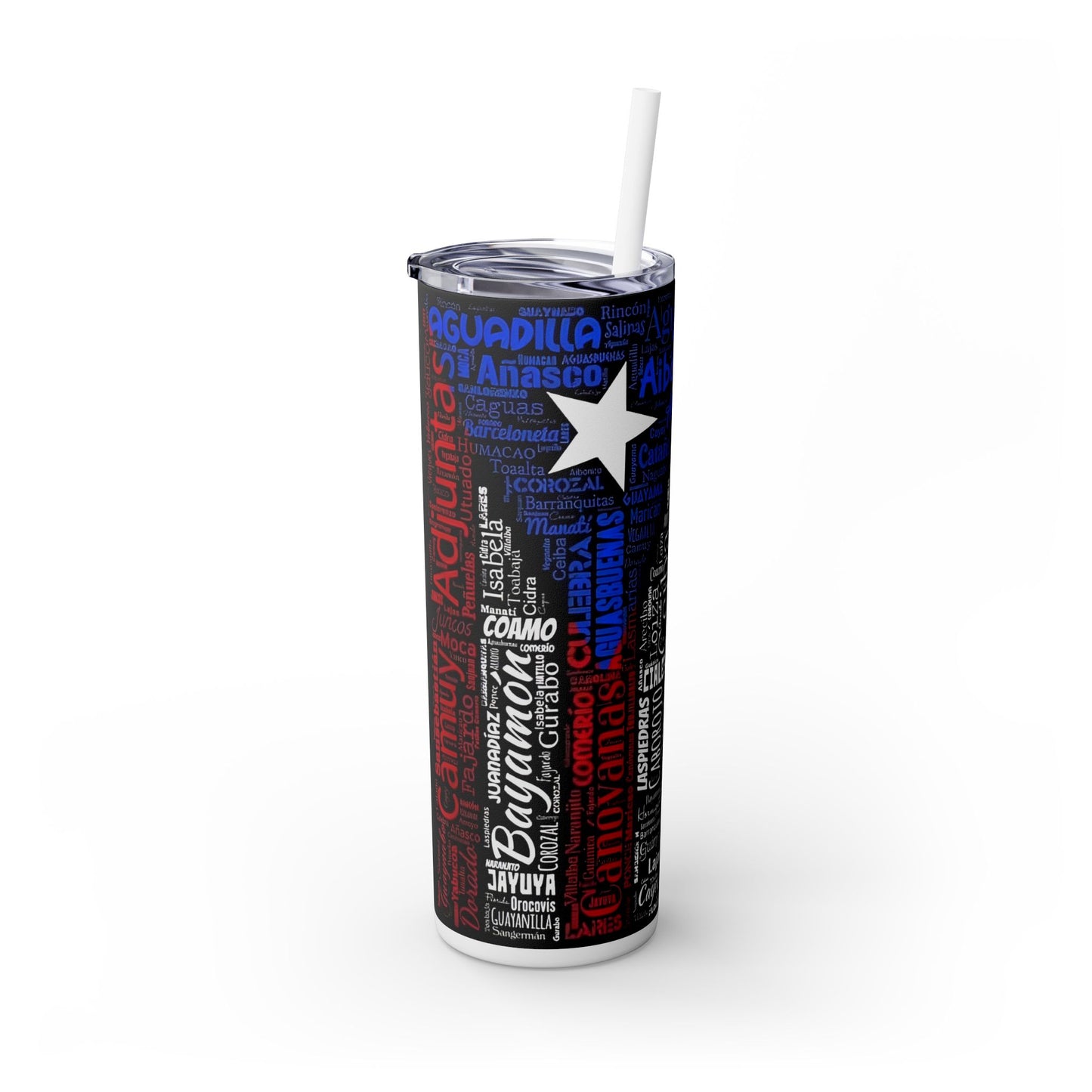 Puerto Rico - SleekSip Skinny 20oz Tumbler with Straw