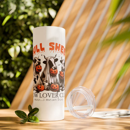 Bull Sheet Cow Lovers Club - SleekSip Skinny 20oz Tumbler with Straw