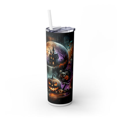 Spooky Halloween Witch - SleekSip Skinny 20oz Tumbler with Straw