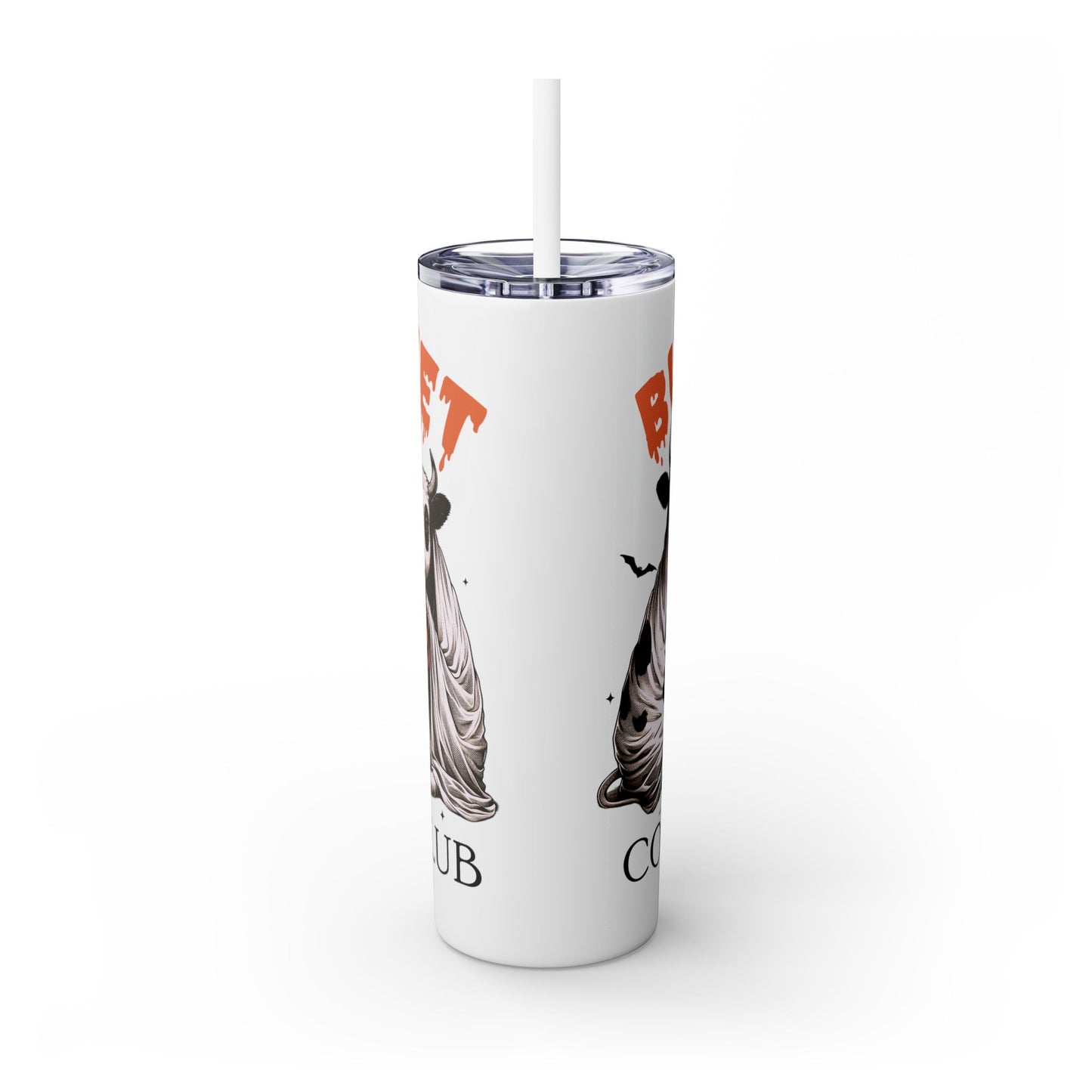 Bull Sheet Cow Lovers Club Large - SleekSip Skinny 20oz Tumbler with Straw