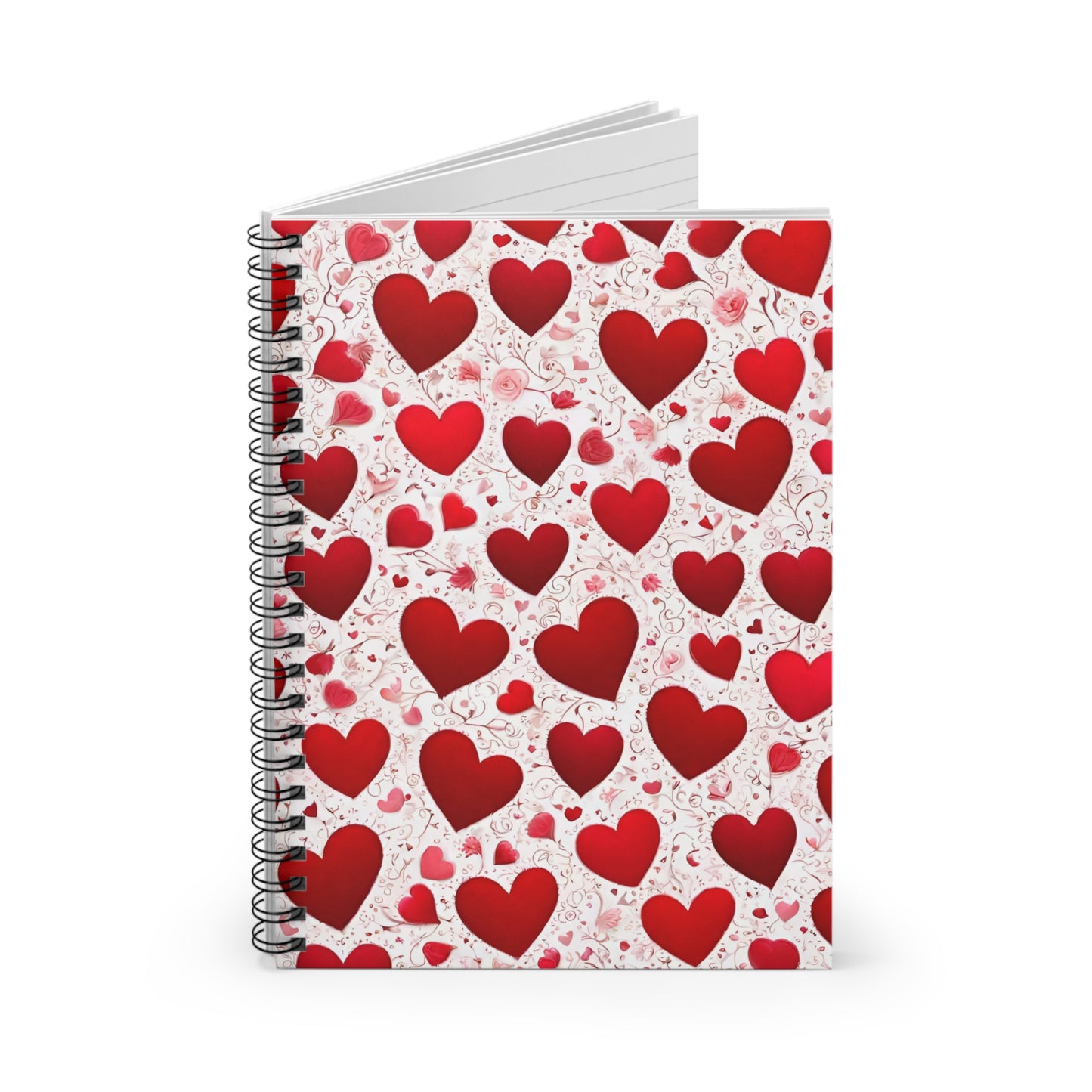 Heart-Filled Love Spiral Notebook